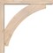 Ekena Millwork Thorton Block Smooth Bracket w/ Offset Brace, Douglas Fir, 3 1/2"W x 20"D x 20"H BKT0402X20X20THR05SDF - alternate 3